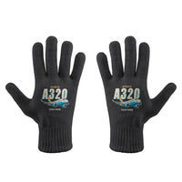 Thumbnail for Airbus ACJ320neo - Gloves - Full - Cartoon + Name - Black