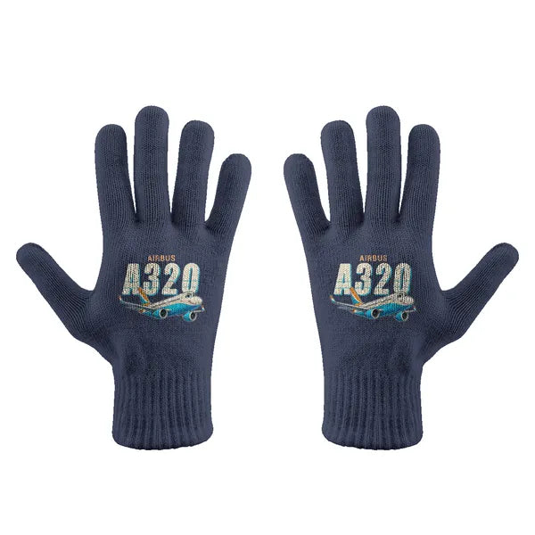 Airbus ACJ320neo - Gloves - Full - Cartoon - Navy Blue