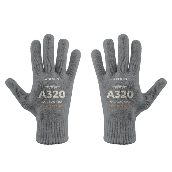Airbus ACJ320neo - Gloves - Full - Heritage + Name - Gray