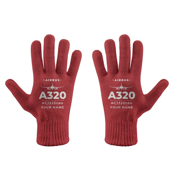 Airbus ACJ320neo - Gloves - Full - Heritage + Name - Red