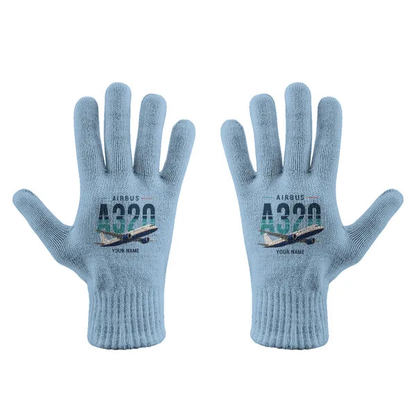 Airbus ACJ320neo - Gloves - Full - Original + Name - Light Blue