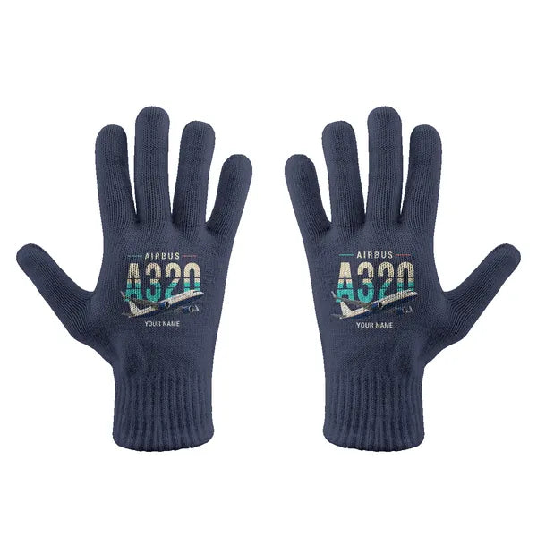 Airbus ACJ320neo - Gloves - Full - Original + Name - Navy Blue