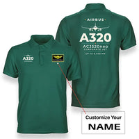 Thumbnail for Airbus ACJ320neo - Heritage - Double-Side Polo - Green + Name