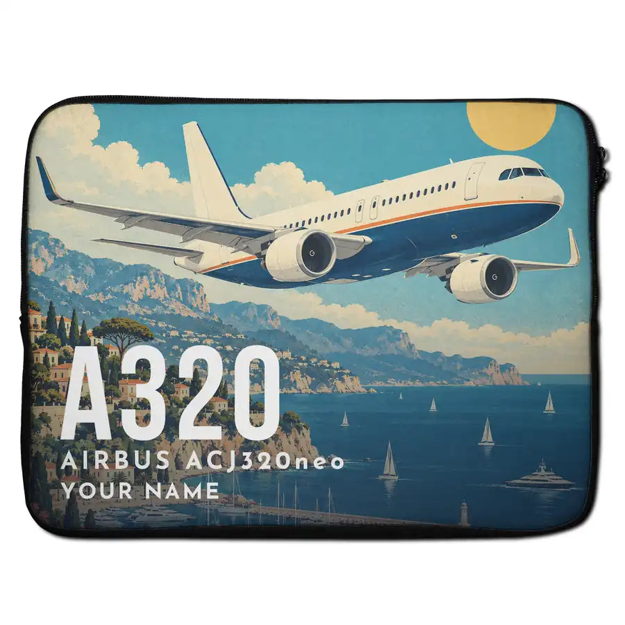Airbus ACJ320neo - Laptop Sleeve + Name