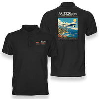 Thumbnail for Airbus ACJ320neo - Poster - Double-Side Polo - Black