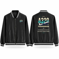 Thumbnail for Airbus ACJ320neo Stylish Jackets - Baseball Collar - Original - Black