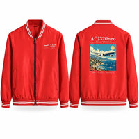 Thumbnail for Airbus ACJ320neo Stylish Jackets - Baseball Collar - Poster - Red