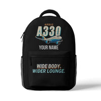 Thumbnail for Airbus ACJ330neo - 3D Backpack - Cartoon + Name - Black