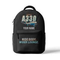 Thumbnail for Airbus ACJ330neo - 3D Backpack - Cartoon + Name - Gray