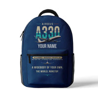 Thumbnail for Airbus ACJ330neo - 3D Backpack - Original + Name - Blue