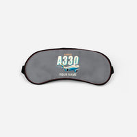 Thumbnail for Airbus ACJ330neo - Cartoon + Name - Sleep Mask - Gray
