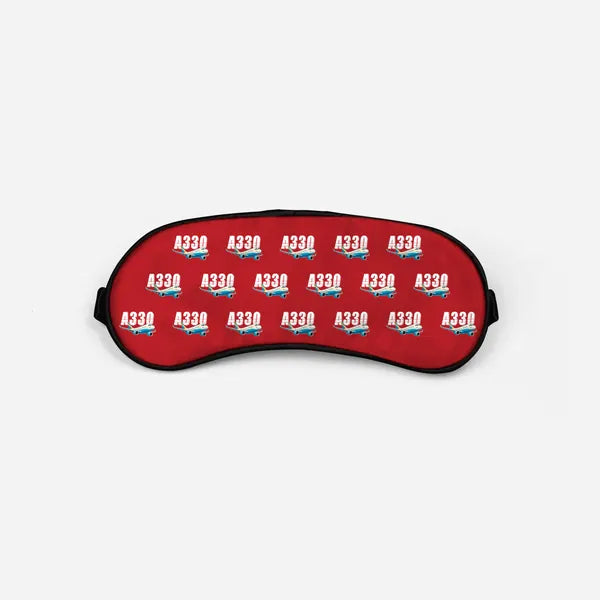 Airbus ACJ330neo - Cartoon Pattern - Sleep Mask - Red