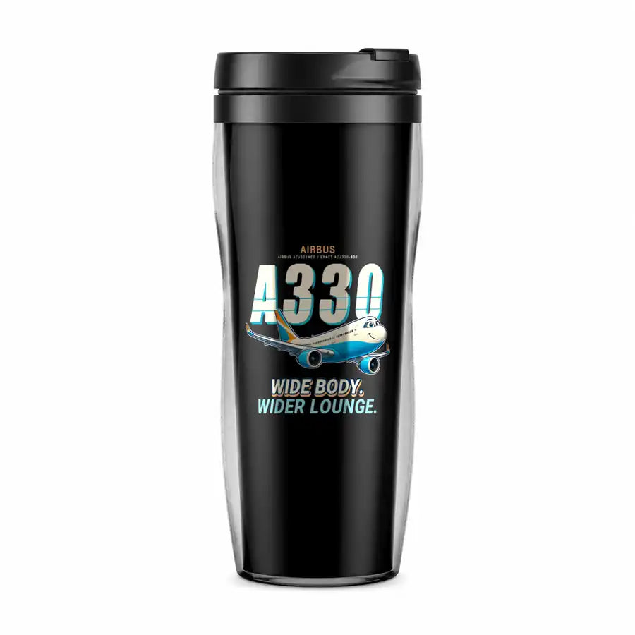 Airbus ACJ330neo - Cartoon - Plastic (No Holder) - Black