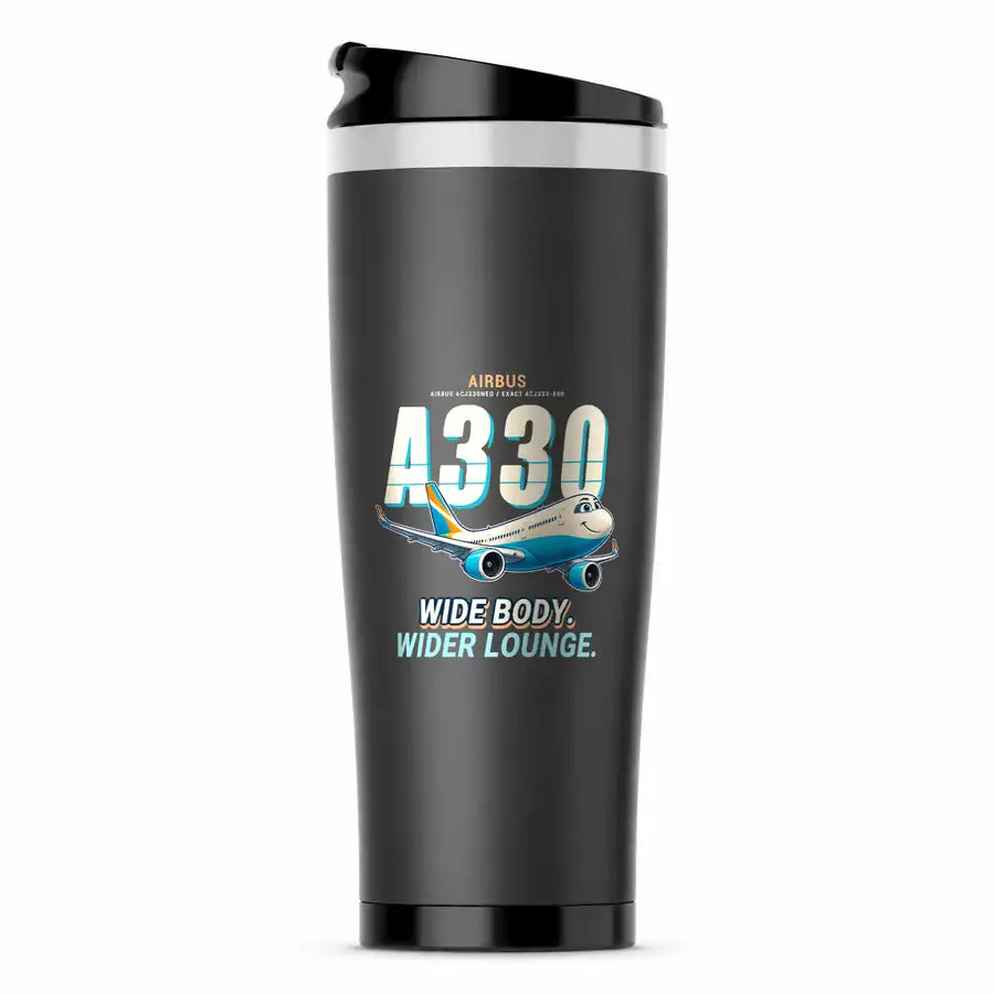 Airbus ACJ330neo - Cartoon - Stainless Steel (No Holder) - Gray