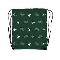 Thumbnail for Airbus ACJ330neo - Drawstring Bag - 3D Pattern - Dark Green