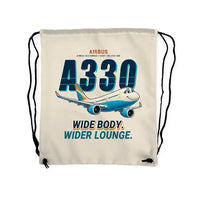 Thumbnail for Airbus ACJ330neo - Drawstring Bag - Cartoon - Beige
