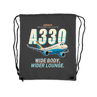 Thumbnail for Airbus ACJ330neo - Drawstring Bag - Cartoon - Gray