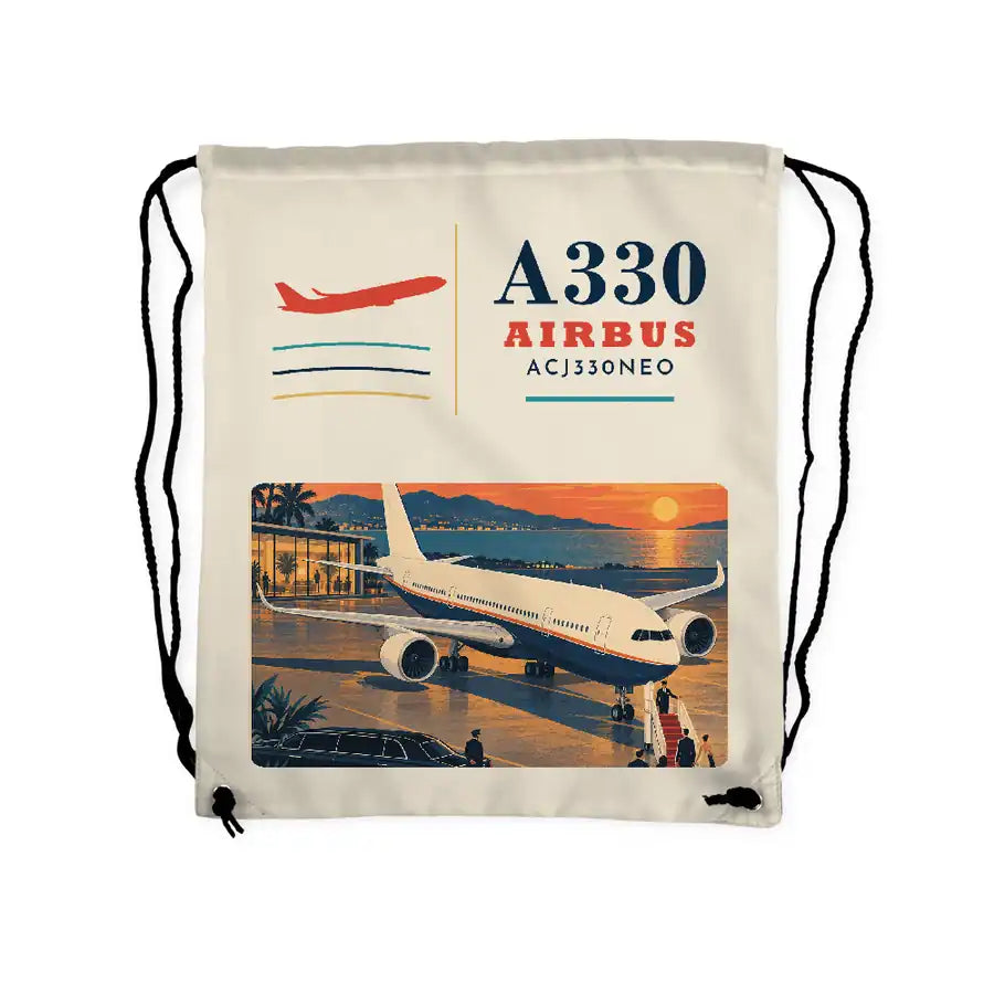 Airbus ACJ330neo - Drawstring Bag - Classic - Beige
