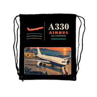 Thumbnail for Airbus ACJ330neo - Drawstring Bag - Classic - Black