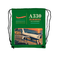 Thumbnail for Airbus ACJ330neo - Drawstring Bag - Classic - Green
