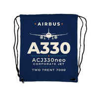 Thumbnail for Airbus ACJ330neo - Drawstring Bag - Heritage - Dark Blue