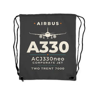 Thumbnail for Airbus ACJ330neo - Drawstring Bag - Heritage - Gray