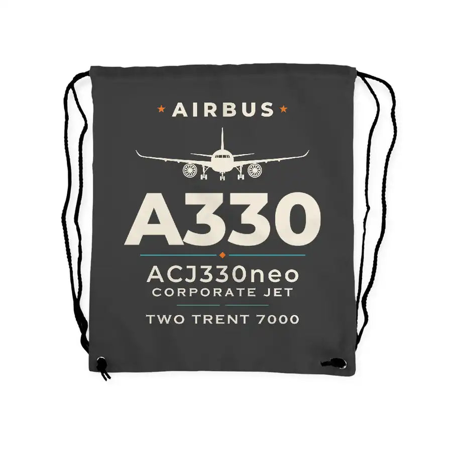 Airbus ACJ330neo - Drawstring Bag - Heritage - Gray