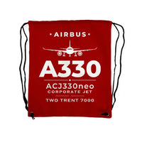 Thumbnail for Airbus ACJ330neo - Drawstring Bag - Heritage - Red