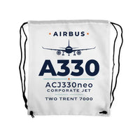 Thumbnail for Airbus ACJ330neo - Drawstring Bag - Heritage - White