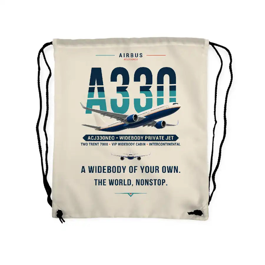 Airbus ACJ330neo - Drawstring Bag - Original - Beige