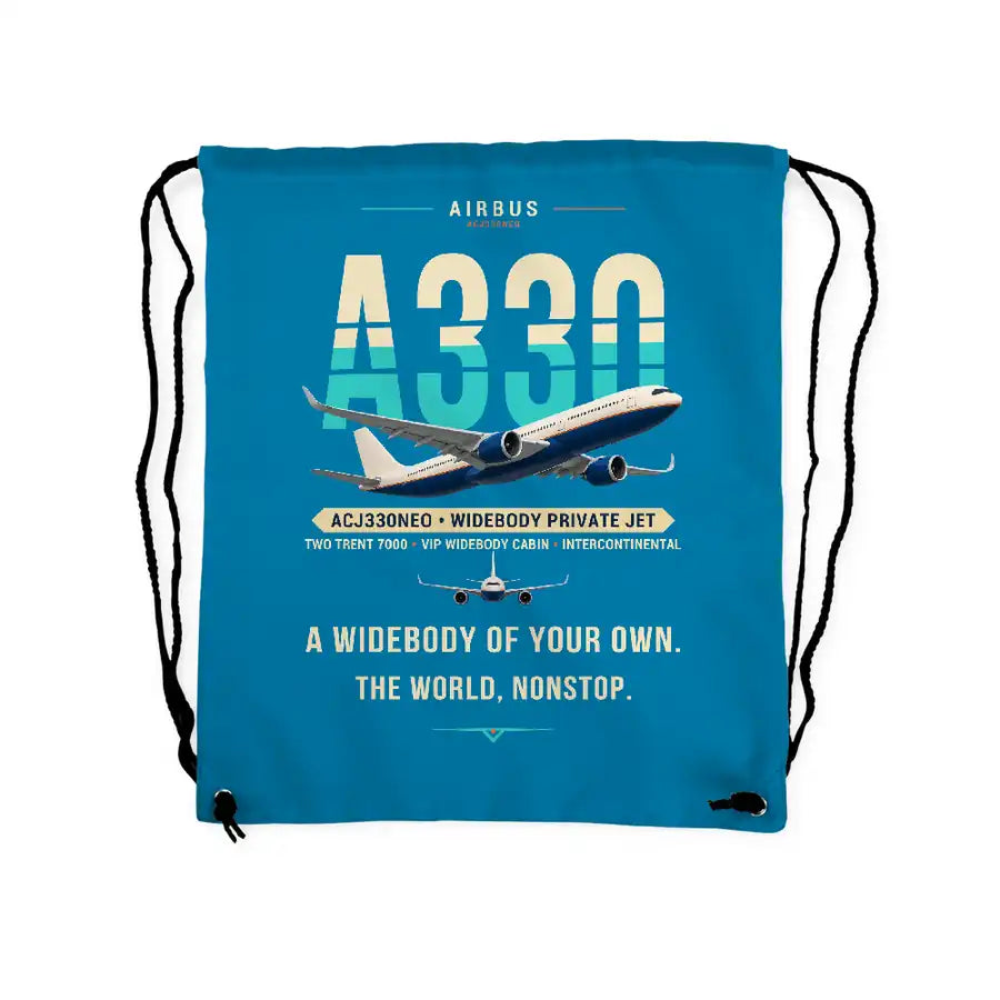 Airbus ACJ330neo - Drawstring Bag - Original - Light Blue