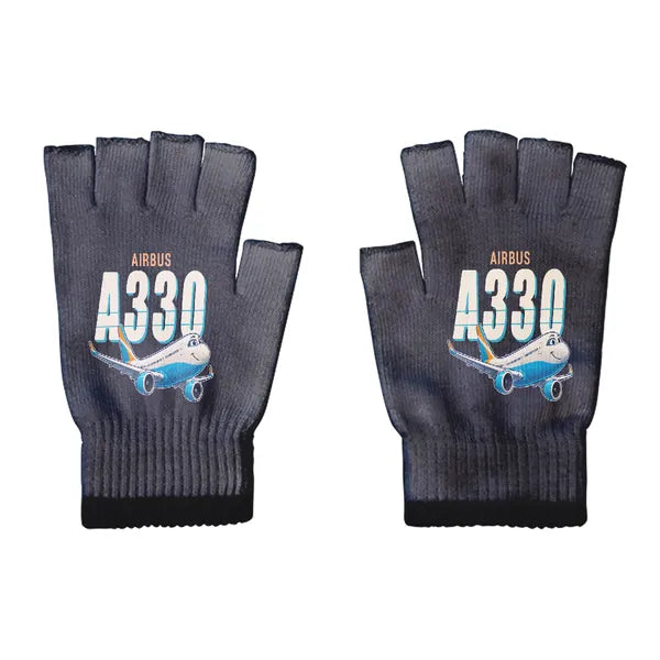 Airbus ACJ330neo - Gloves - Cut - Cartoon - Black