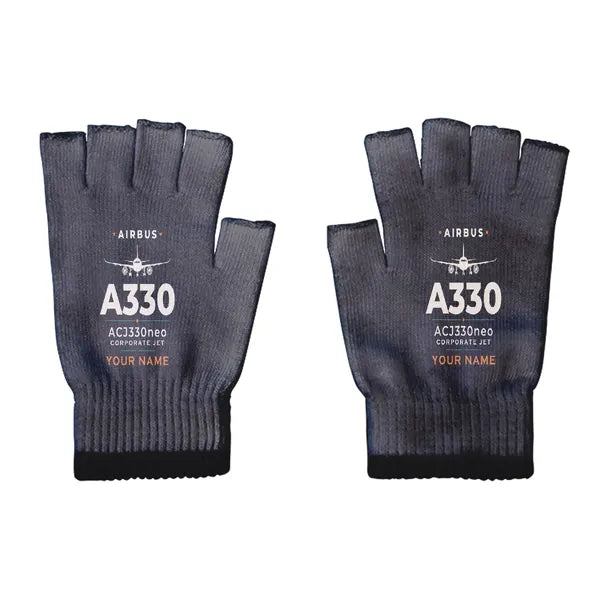 Airbus ACJ330neo - Gloves - Cut - Heritage + Name - Black