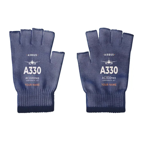Airbus ACJ330neo - Gloves - Cut - Heritage + Name - Navy Blue