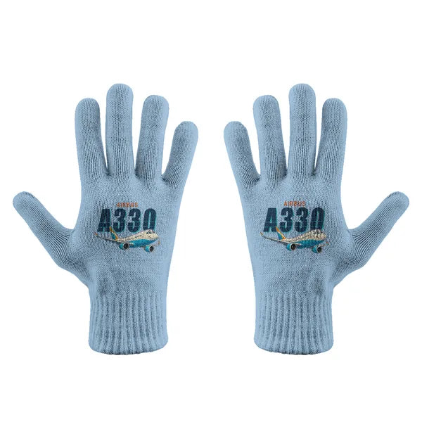 Airbus ACJ330neo - Gloves - Full - Cartoon - Light Blue
