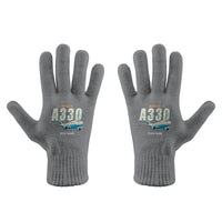 Thumbnail for Airbus ACJ330neo - Gloves - Full - Cartoon + Name - Gray