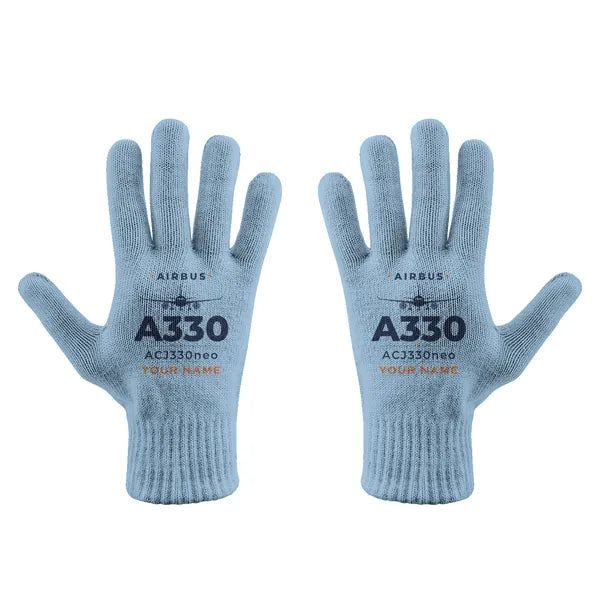 Airbus ACJ330neo - Gloves - Full - Heritage + Name - Light Blue