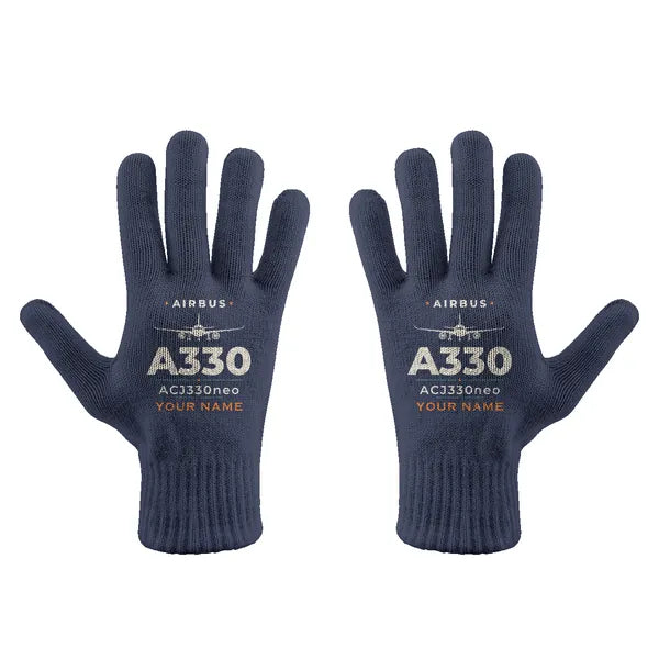 Airbus ACJ330neo - Gloves - Full - Heritage + Name - Navy Blue