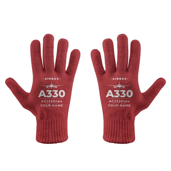 Airbus ACJ330neo - Gloves - Full - Heritage + Name - Red