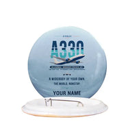 Thumbnail for Airbus ACJ330neo - Original + Name - Pin - Light Blue