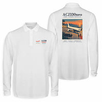 Thumbnail for Airbus ACJ330neo - exact ACJ330-800 Premium Polo T-Shirts - Poster - Long Sleeve - White