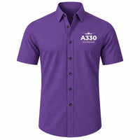 Thumbnail for Airbus ACJ330neo - Short Sleeve Shirt - Heritage - Purple