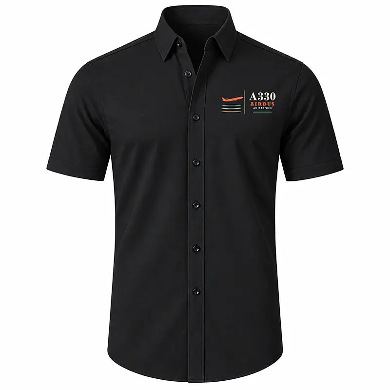 Airbus ACJ330neo - Short Sleeve Shirt - Poster - Black