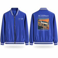 Thumbnail for Airbus ACJ330neo Stylish Jackets - Baseball Collar - Poster - Royal Blue