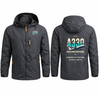 Thumbnail for Airbus ACJ330neo Stylish Jackets - Hooded Windbreaker - Original - Charcoal