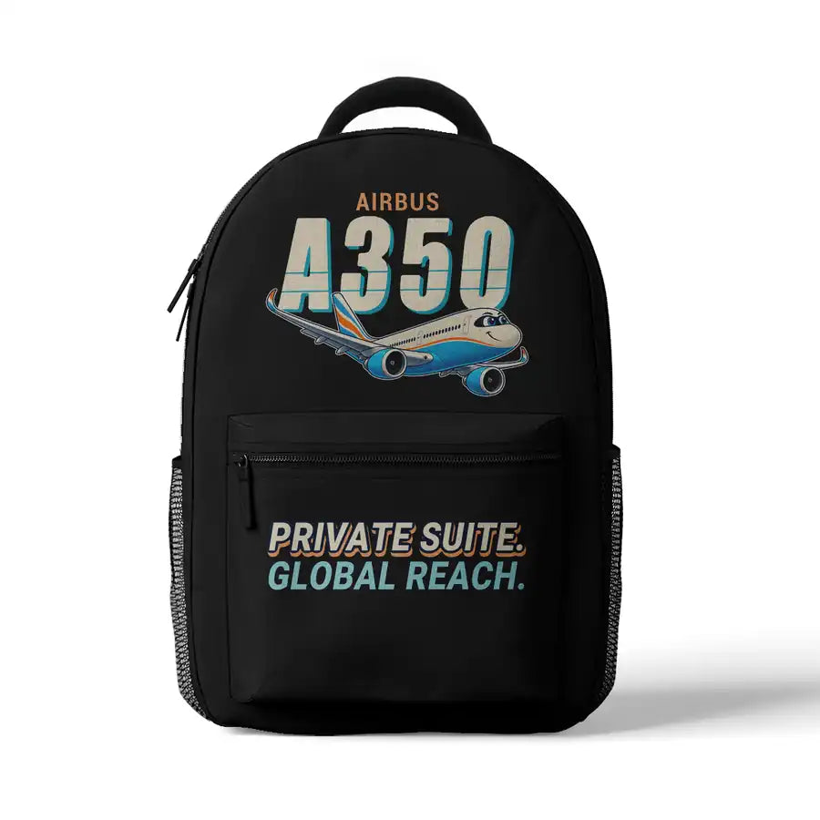Airbus ACJ350 - 3D Backpack - Cartoon - Black