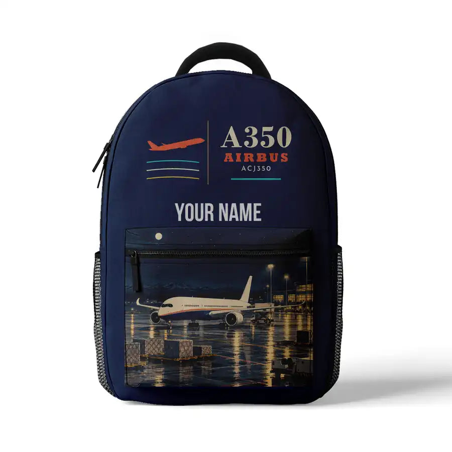 Airbus ACJ350 - 3D Backpack - Dark Blue + Name