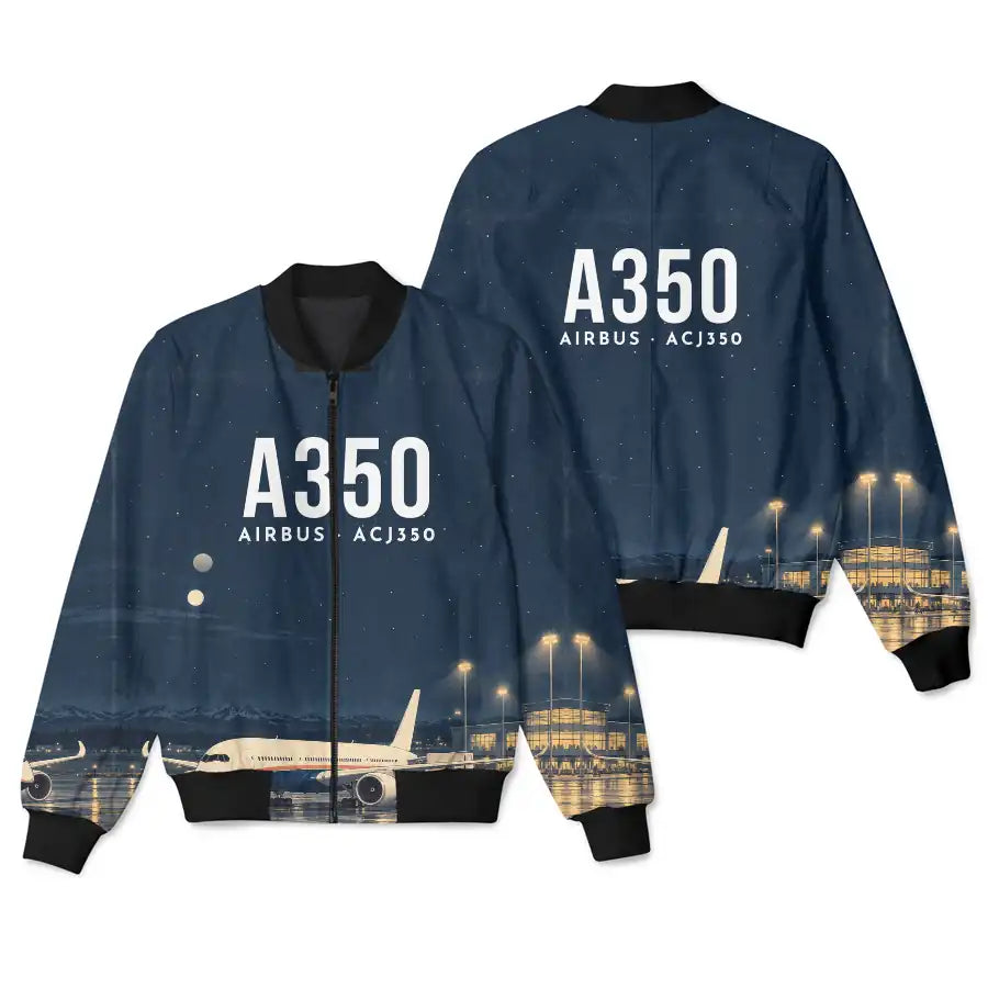 Airbus ACJ350 3D All-Over Print Clothing - Bomber Jacket - 3D