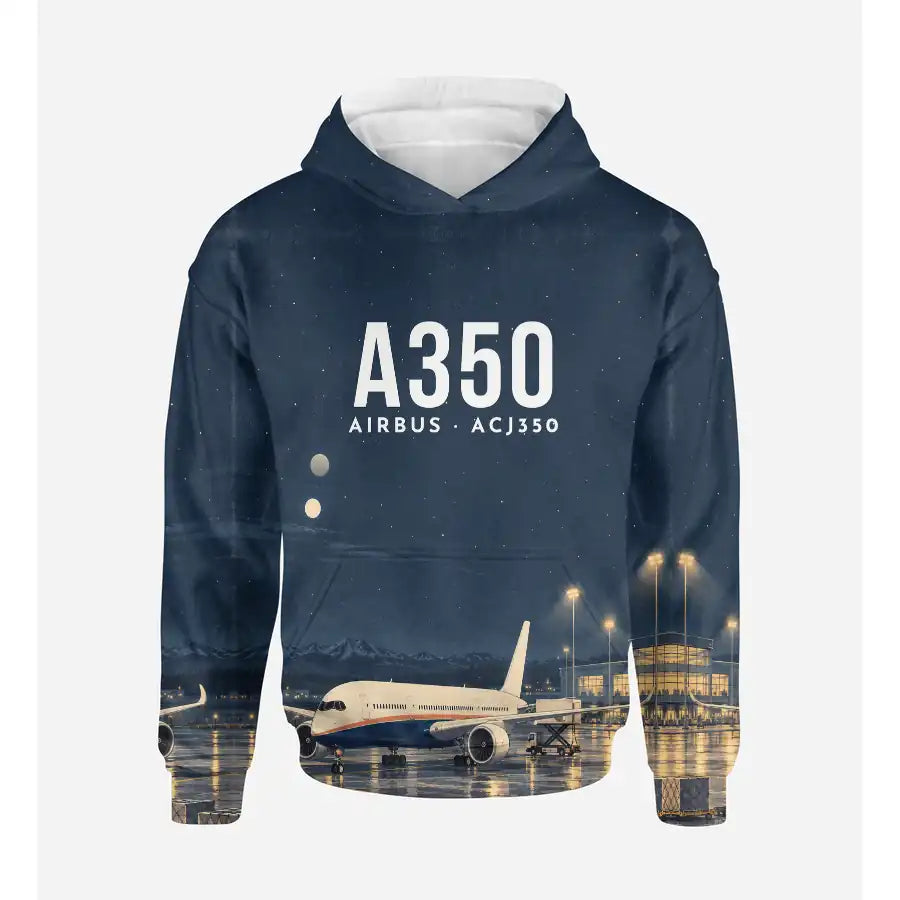Airbus ACJ350 3D All-Over Print Clothing - Hoodie - 3D