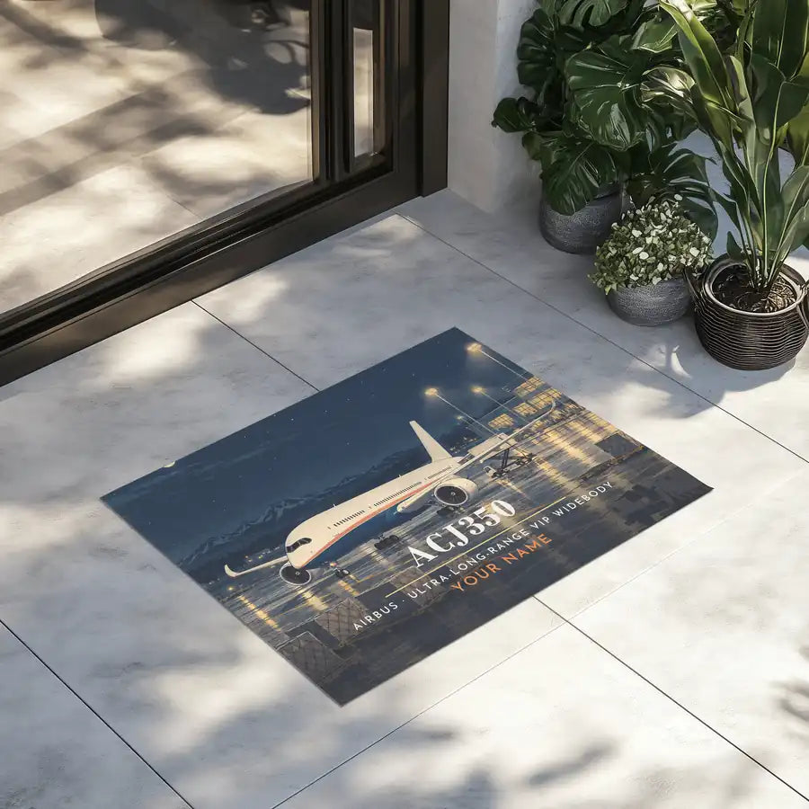 Airbus ACJ350 - 3D + Name - Door Mat